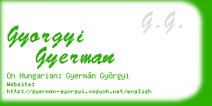 gyorgyi gyerman business card