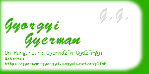 gyorgyi gyerman business card